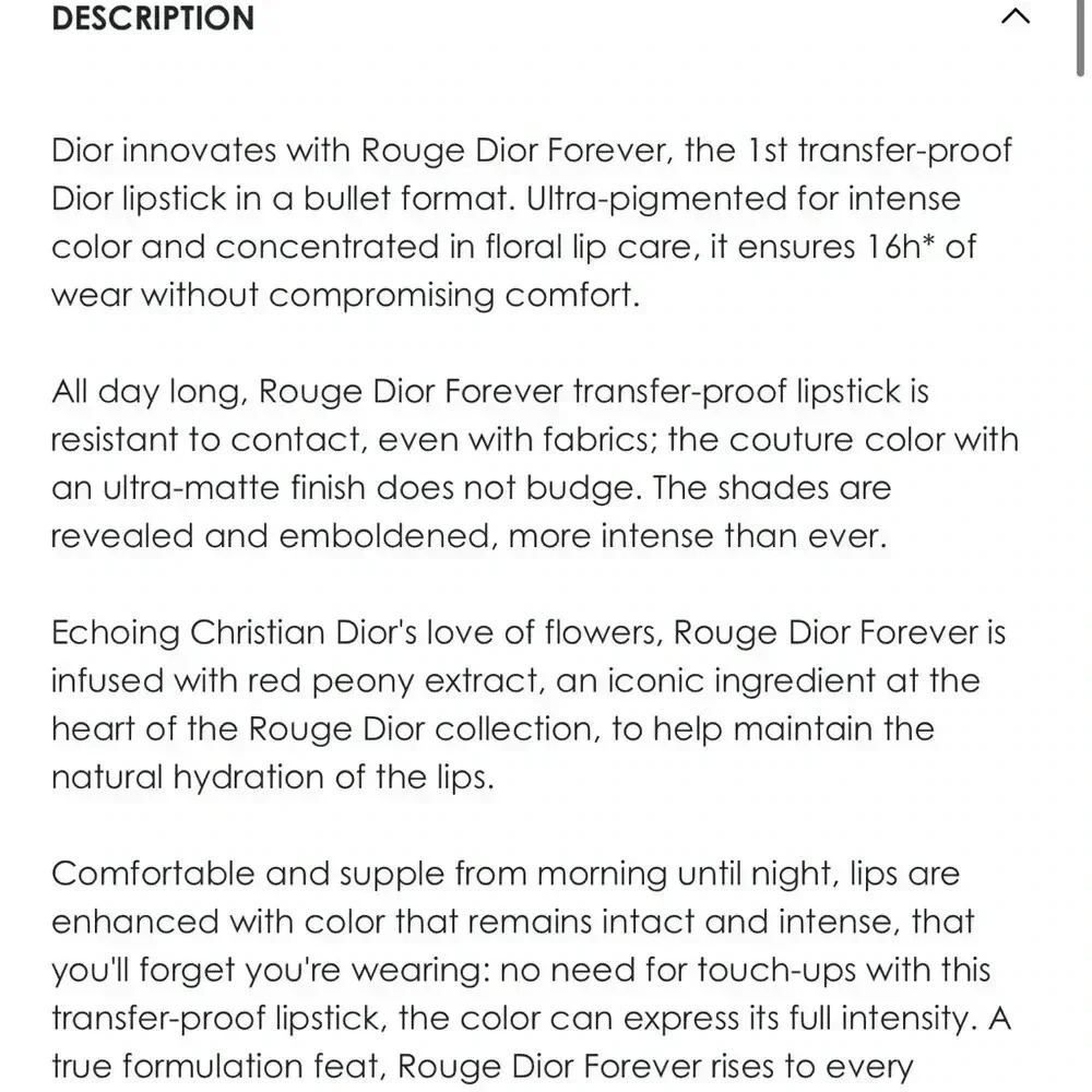 DIOR ROUGE LIPSTICK 879 forever passionate - Picture 4 of 5